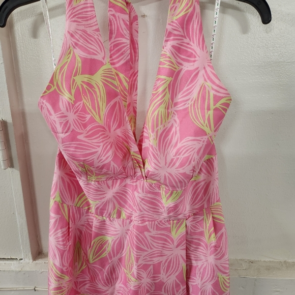 Lilly Pulitzer silk halter faux wrap dress - Picture 2 of 6